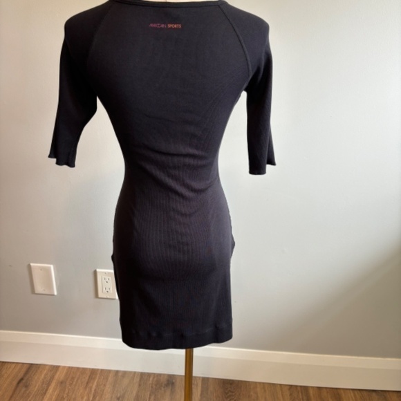 Marc Cain Sports Graphic Ribbed Raglan Short Sleeve Mini Dress Multicolour SZ SM - Picture 7 of 9
